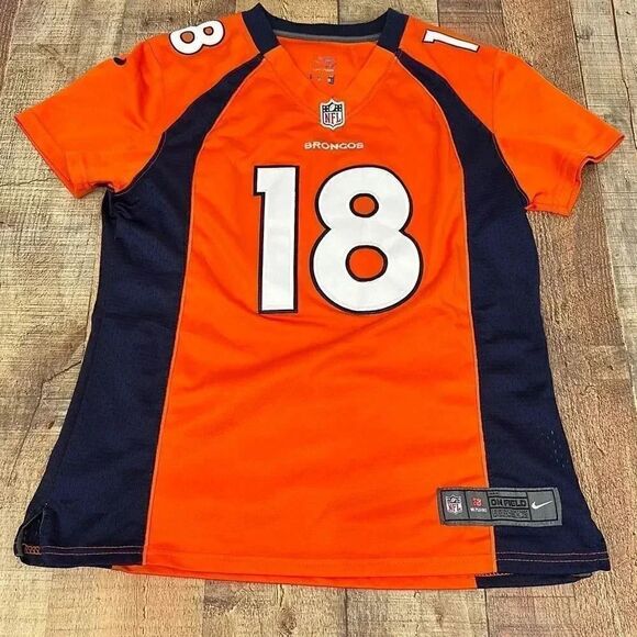 Nike On Field NFL Denver Broncos Manning 18 Women’s Jersey - Picture 1 of 8